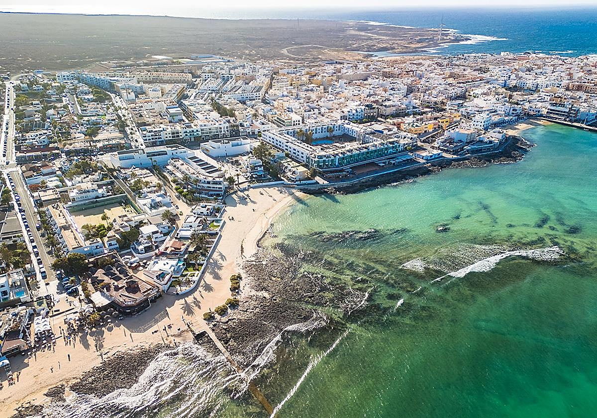 Vista aérea de Corralejo.