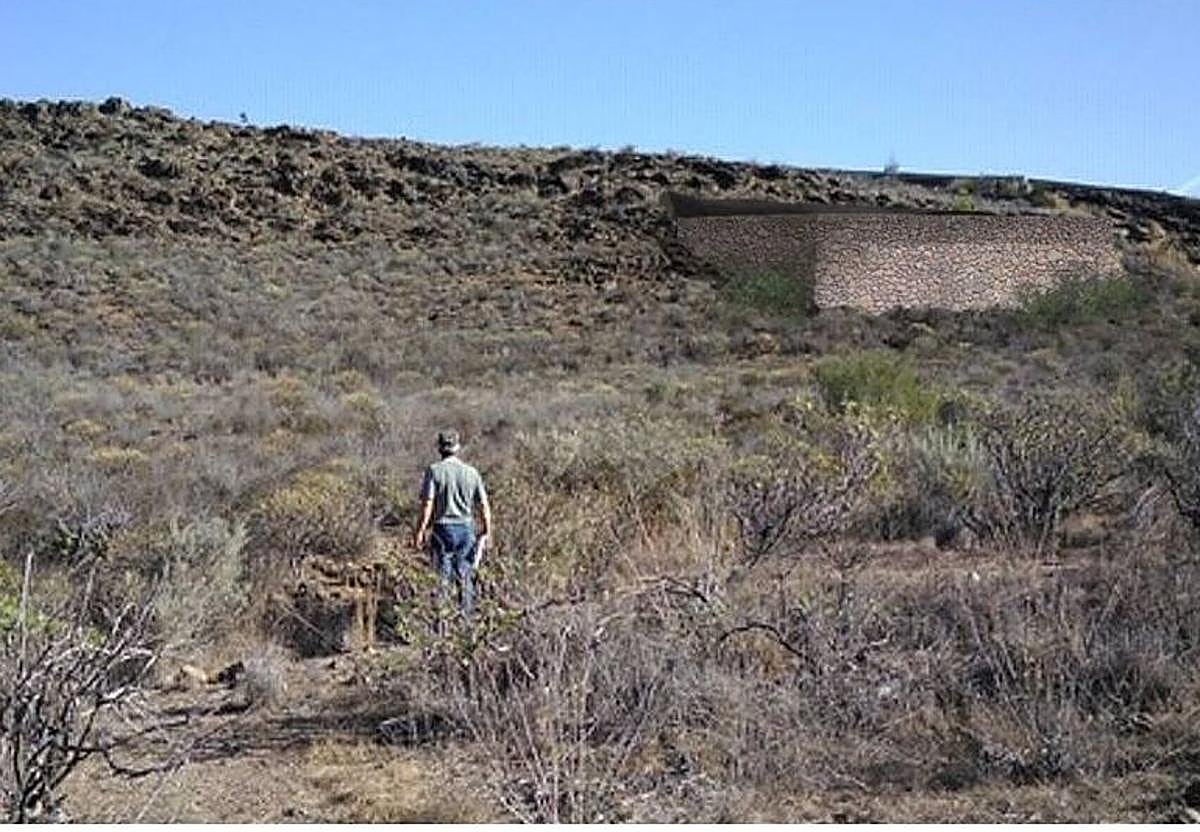 Infografía que muestra la ubicación sobre el terreno del depósito de riego.