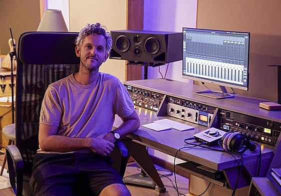 Pablo Quintana, en el espacio Siroco de producción musical que lidera en la capital grancanaria.