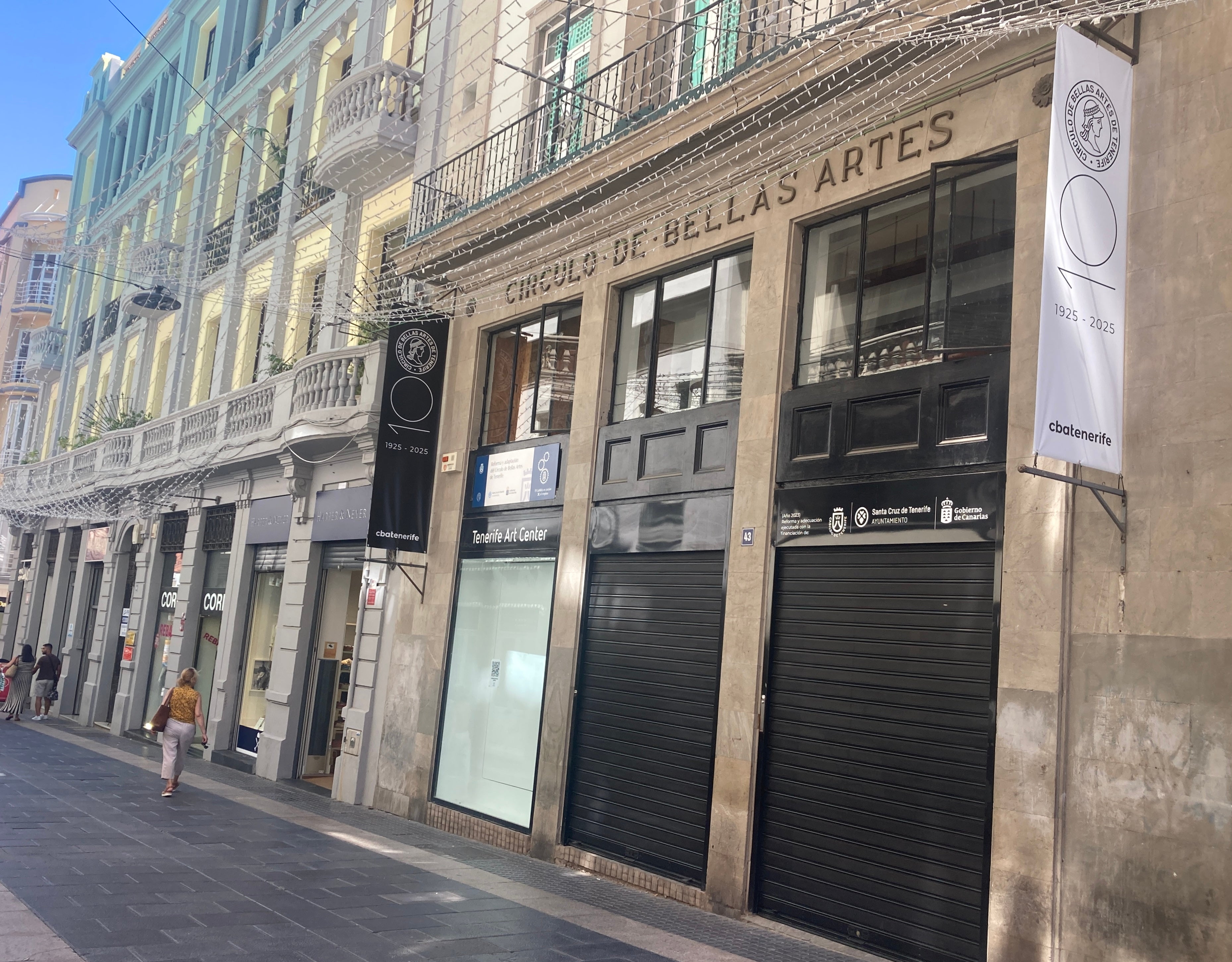 Imagen de la fachada del Círculo de Bellas Artes de Tenerife.