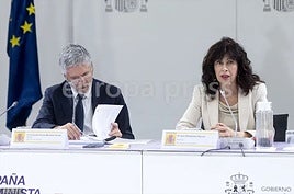 Imagen de archivo de Fernando Grande-Marlaska, y la ministra de Igualdad, Ana Redondo