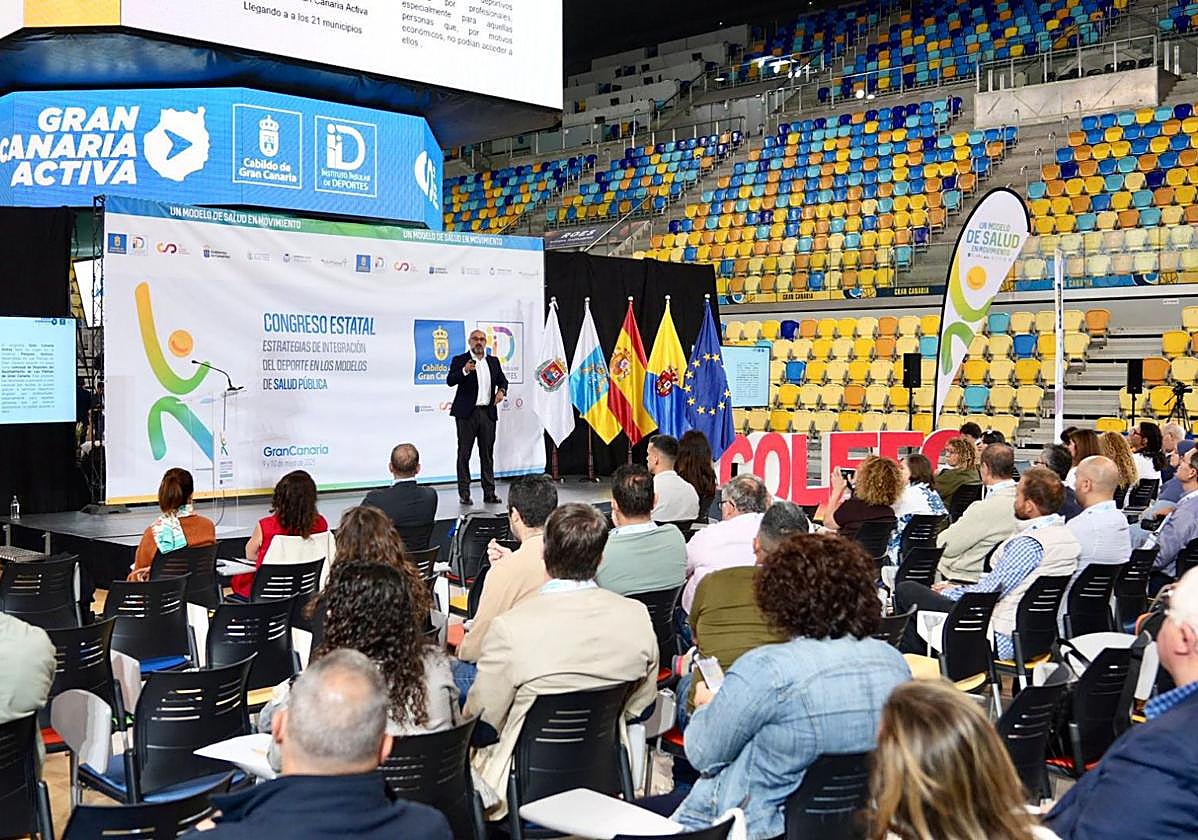 Aridany Romero, en la Conferencia sobre Salud y Deporte del IID y COLEFC, del programa Gran Canaria Activa.