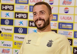 Momentos de Kirian Rodríguez en la rueda de prensa