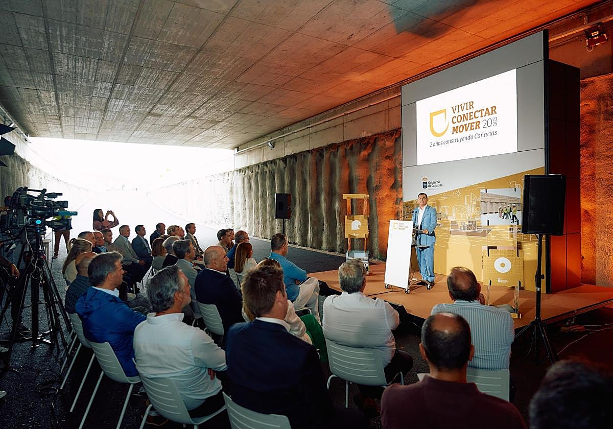 Pablo Rodríguez realiza el balance de su gestión en el soterramiento de la GC-20 en Arucas.