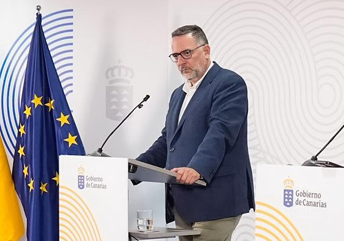 Poli Suárez, en la rueda de prensa tras el Consejo de Gobierno.