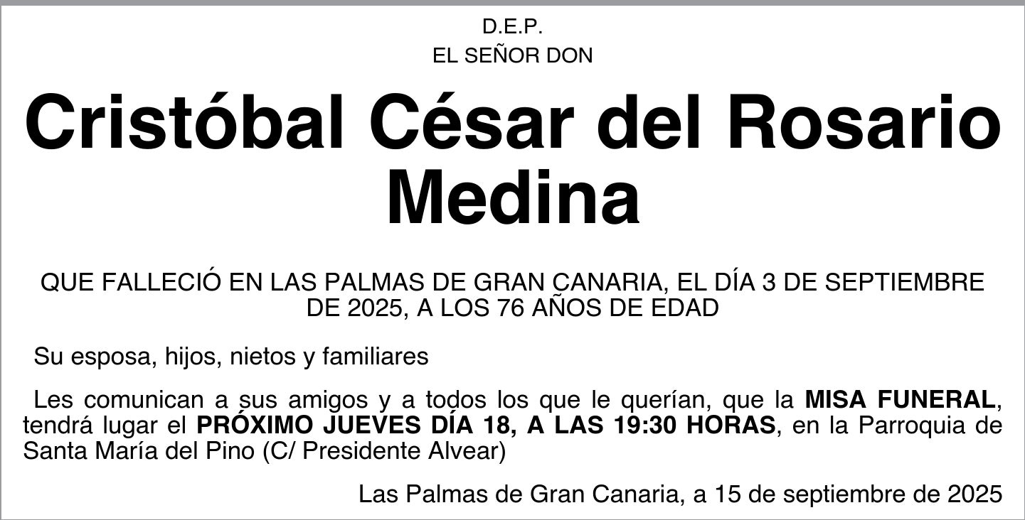 Cristóbal César del Rosario Medina