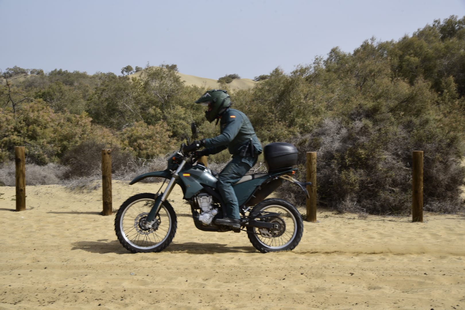 Despliegue de seguridad para proteger las dunas de Maspalomas