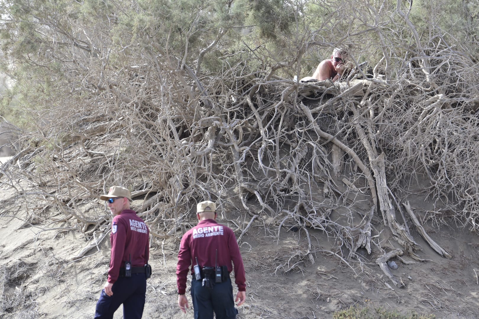 Despliegue de seguridad para proteger las dunas de Maspalomas