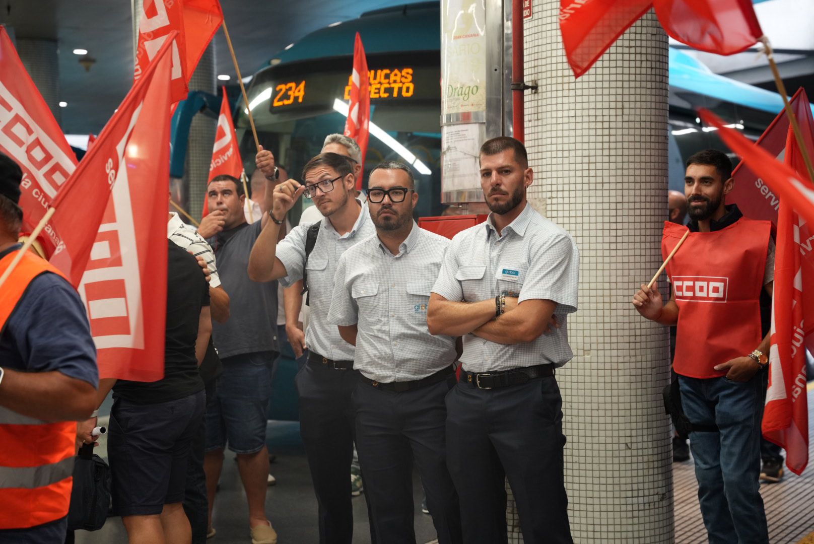 Huelga de transporte en Gran Canaria: las guaguas protestan para reclamar un convenio provincial