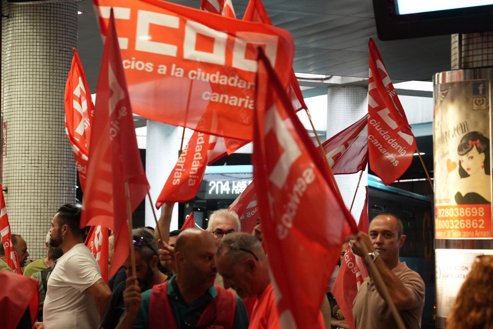 Huelga de transporte en Gran Canaria: las guaguas protestan para reclamar un convenio provincial