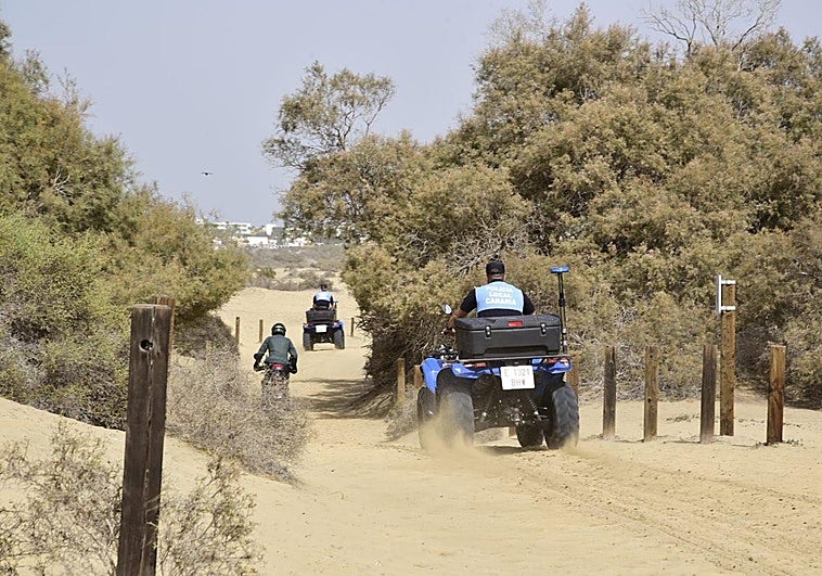 Quads y motos, durante el dispositivo.