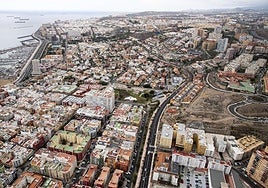 Vista aérea de Las Palmas de Gran Canaria.