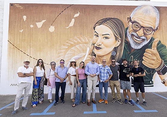 El mural fue presentado este viernes.