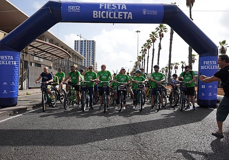 Inicio de la fiesta de la bici.