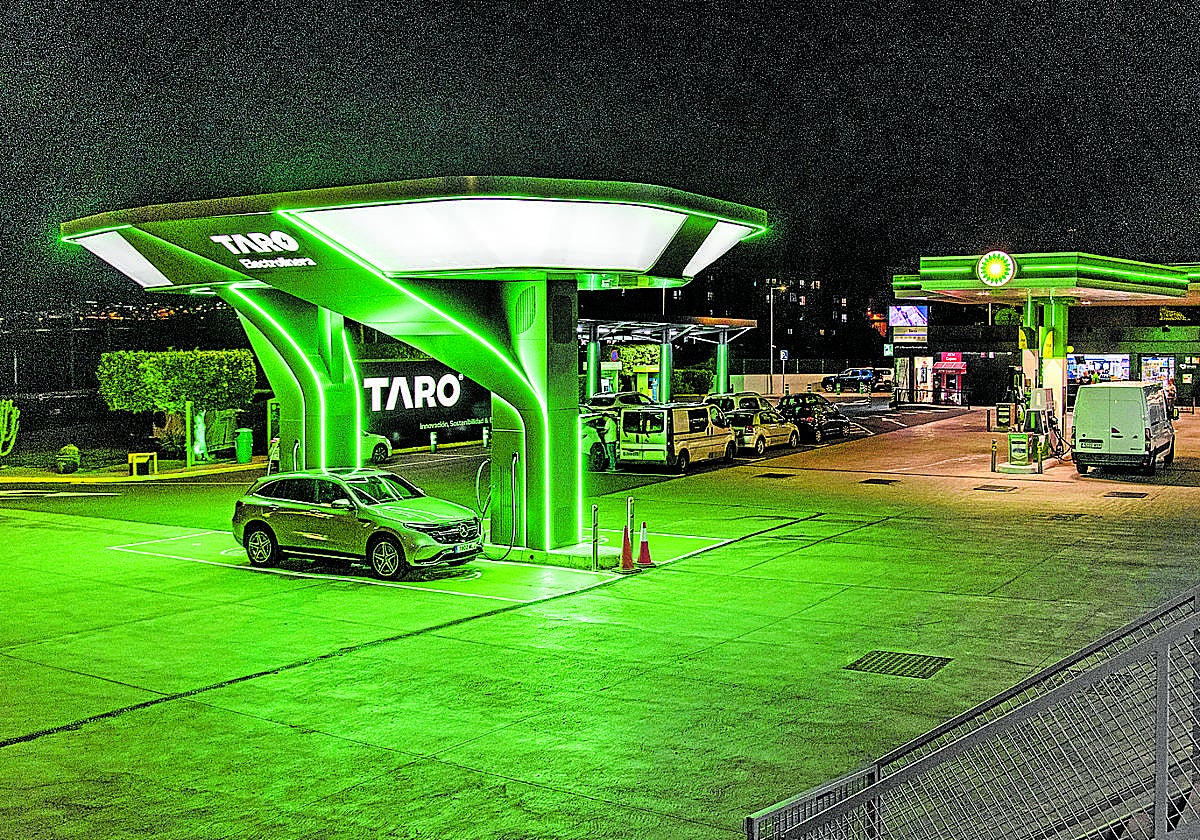 Electrolinera. Instalación de recarga en el sureste grancanario.