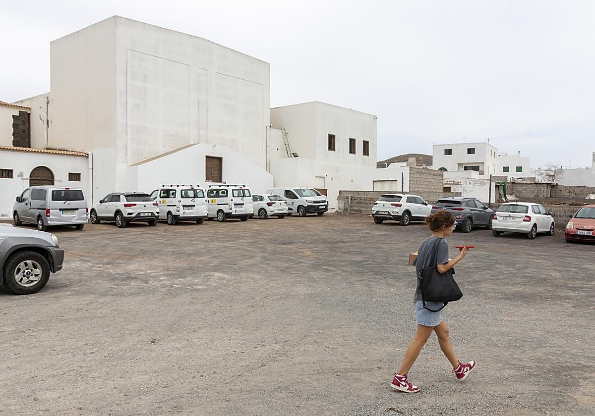 Espacio para aparcar.