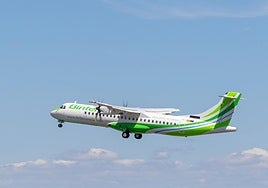 Imagen de una aeronave ATR de Binter.