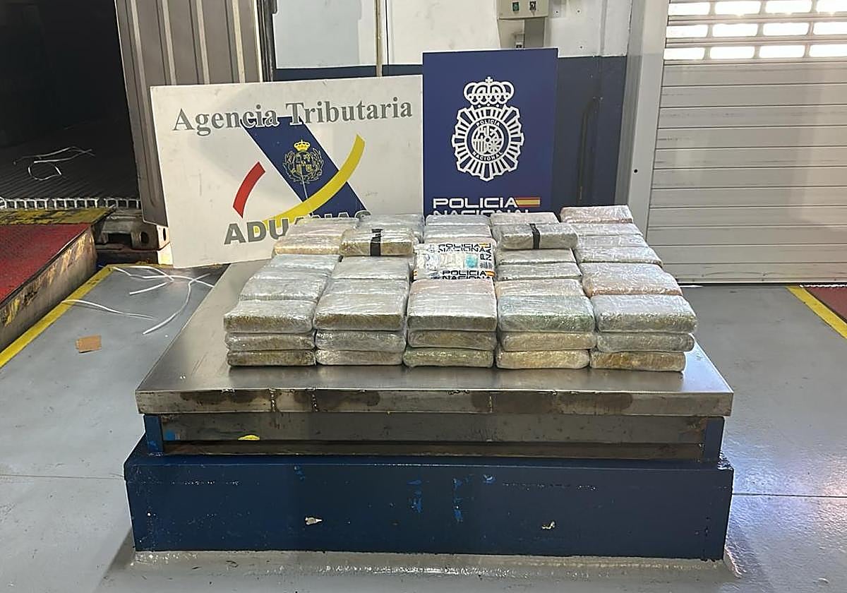 La cocaína incautada en el Puerto de Las Palmas a un barco procedente de Brasil.