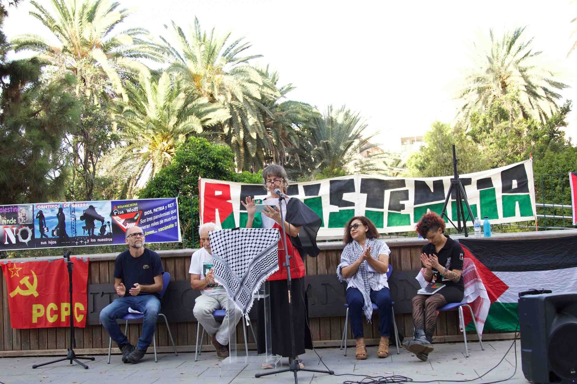 Acto en apoyo a la resistencia Palestina, voces locales e internacionales