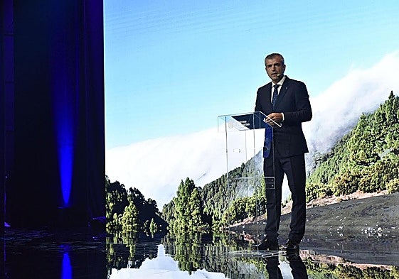 Manuel Domínguez, durante su intervención en el acto.