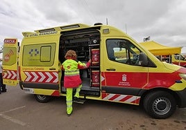 Imagen de archivo de una ambulancia medicalizada.