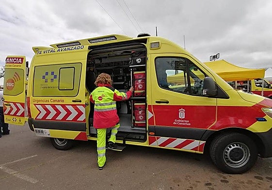 Imagen de archivo de una ambulancia medicalizada.