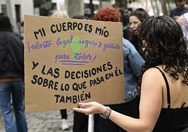 Imagen de la concentración celebrada el pasado domingo frente al Ministerio de Sanidad en Madrid.