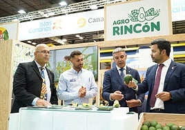 El consejero de Agricultura, Ganadería, Pesca y Soberanía Alimentaria, Narvay Quintero, durante la inauguración de la feria internacional Fruit Attraction
