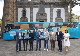 La Guagua de las Promesas llegó este martes a Teror.