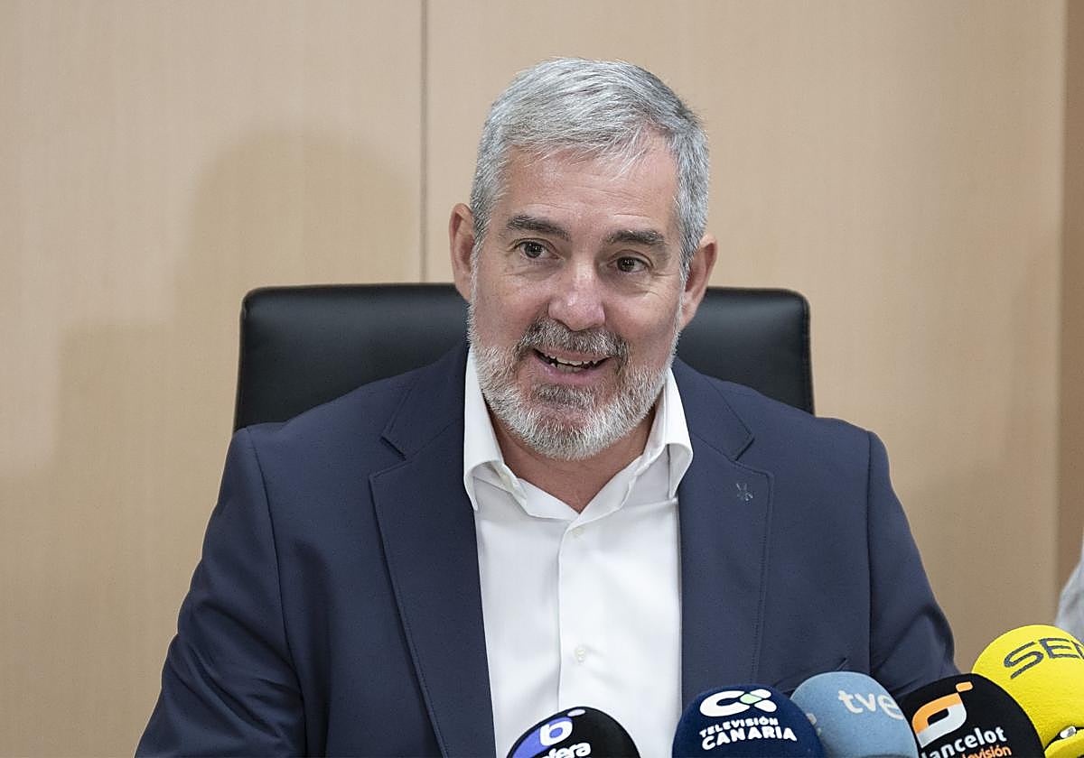 El presidente de Canarias, Fernando Clavijo, este miércoles en Lanzarote.