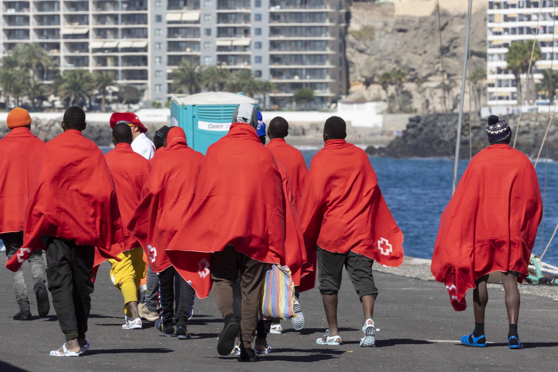 Imagen de archivo de la llegada de migrantes a las costas canarias.