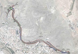 Plano del proyecto de la circunvalación al casco de Agaete.