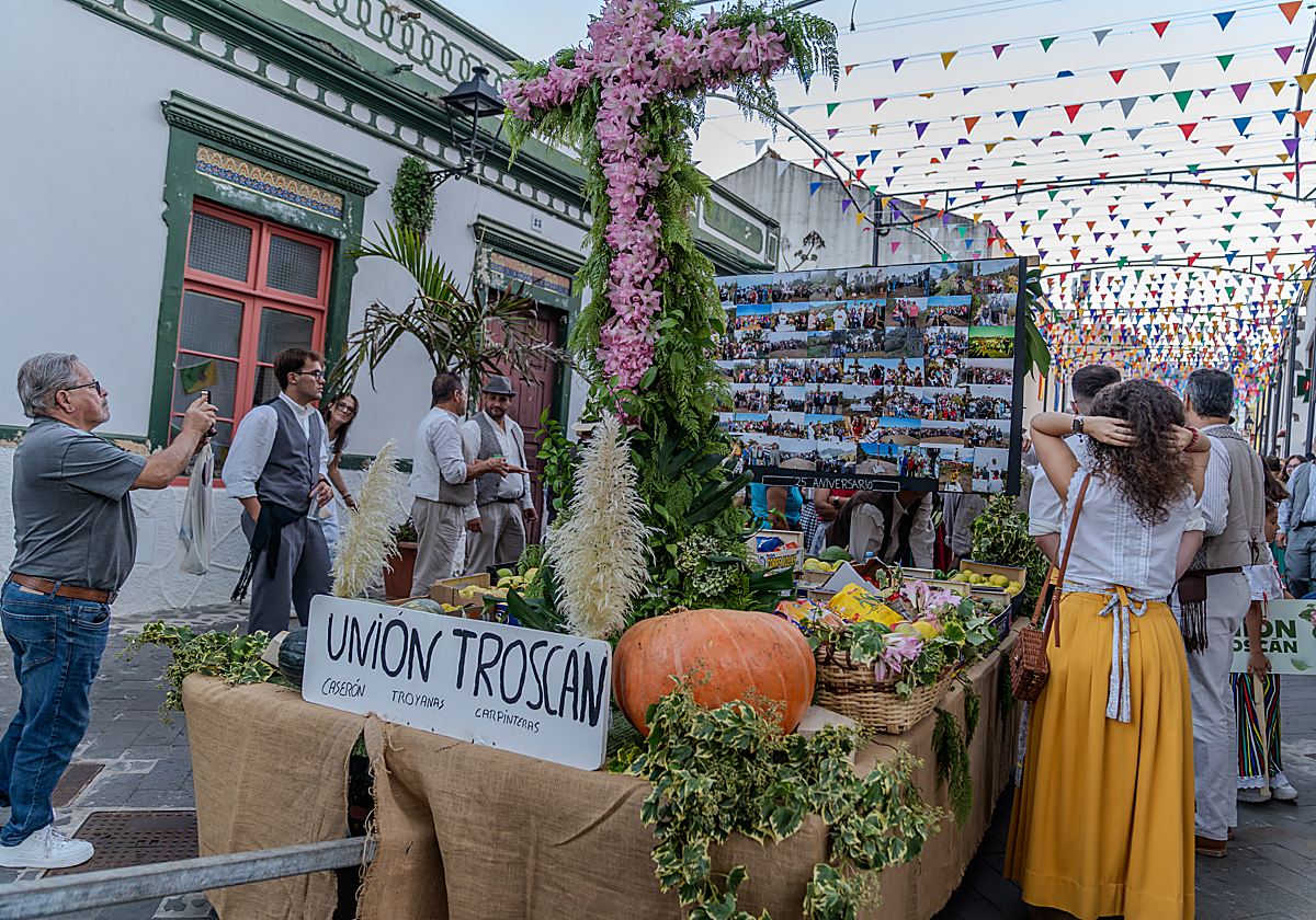 Lleno en la romería de Valleseco este sábado.