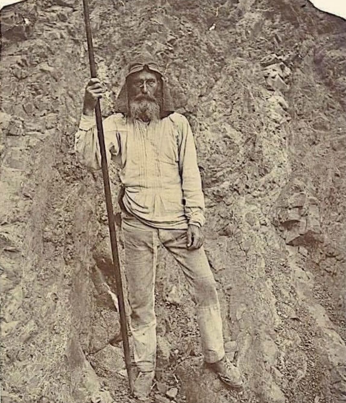 Pastor con su garrote de la isla de La Palma