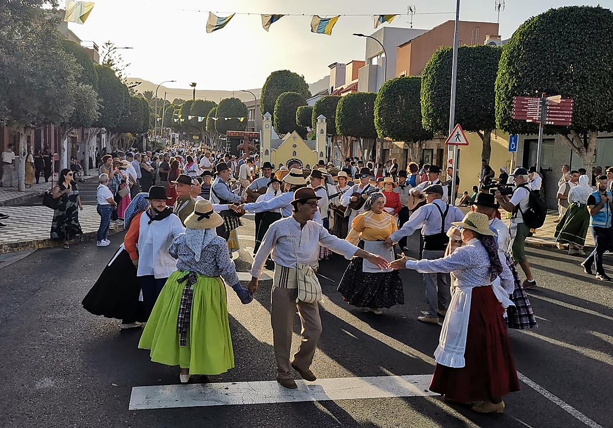 Uno de los momentos de la romería de este sábado.
