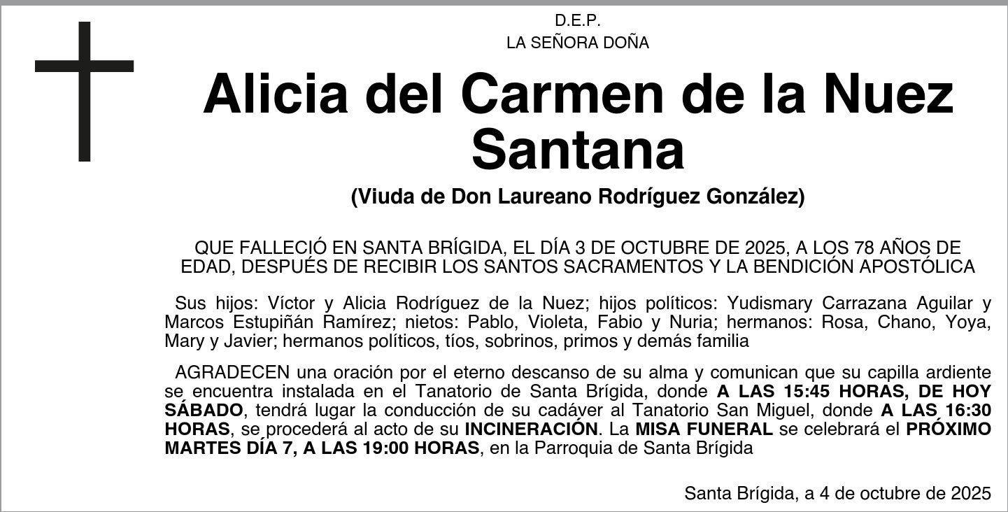 Alicia del Carmen de la Nuez Santana