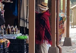 Uno de los tradicionales puestos ubicados en la Cruz de Tejeda.