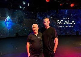 Antonio López y Yeray Ceballo, en la sala Scala.