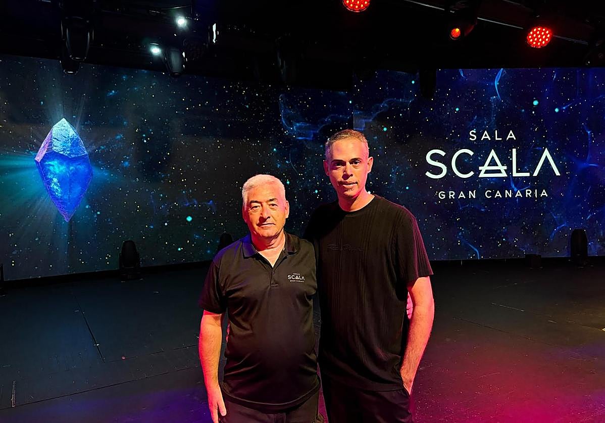 Antonio López y Yeray Ceballo, en la sala Scala.