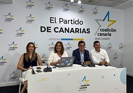 Reunión de la Ejecutiva insular de CCen Gran Canaria. Pablo Rodriguez es el secretario insular de CC, aunque ayer tomó la palabra María Fernández.