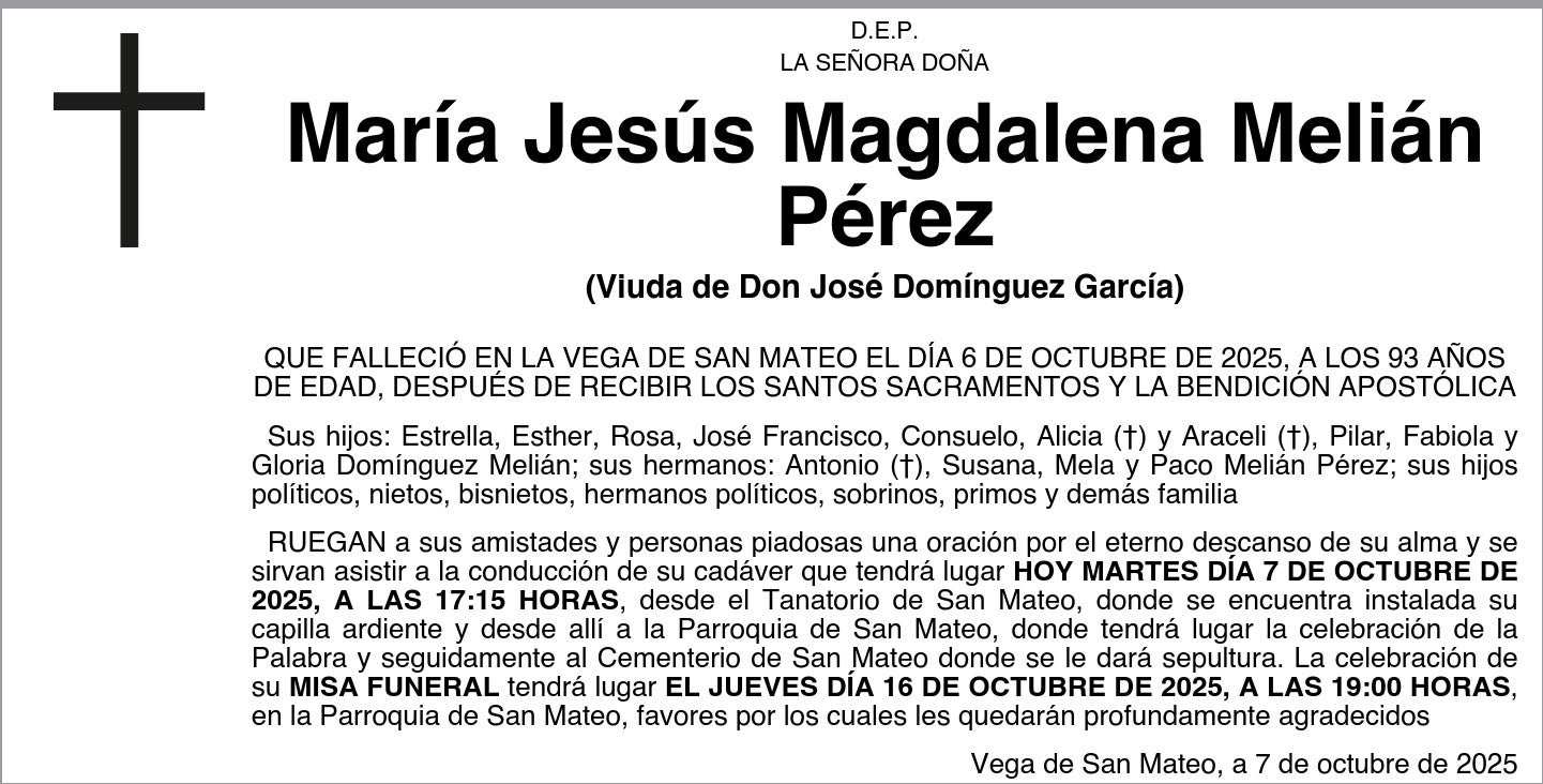 María Jesús Magdalena Melián Pérez