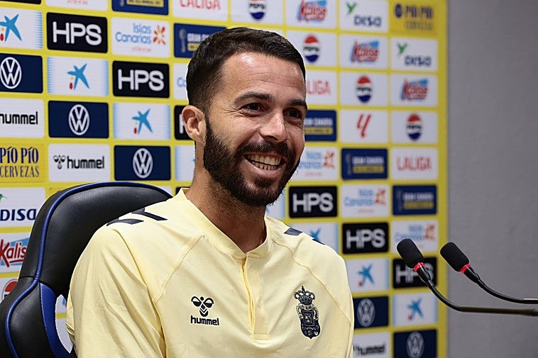 Kirian Rodríguez en la rueda de prensa.