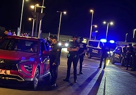 Imagen del momento del control el pasado viernes en Arrecife.