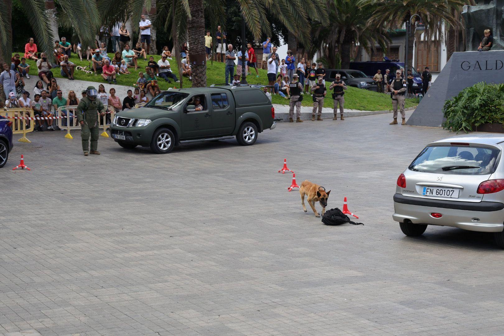 La Fuerzas Armadas exhiben sus recursos materiales y humanos en la plaza de La Feria