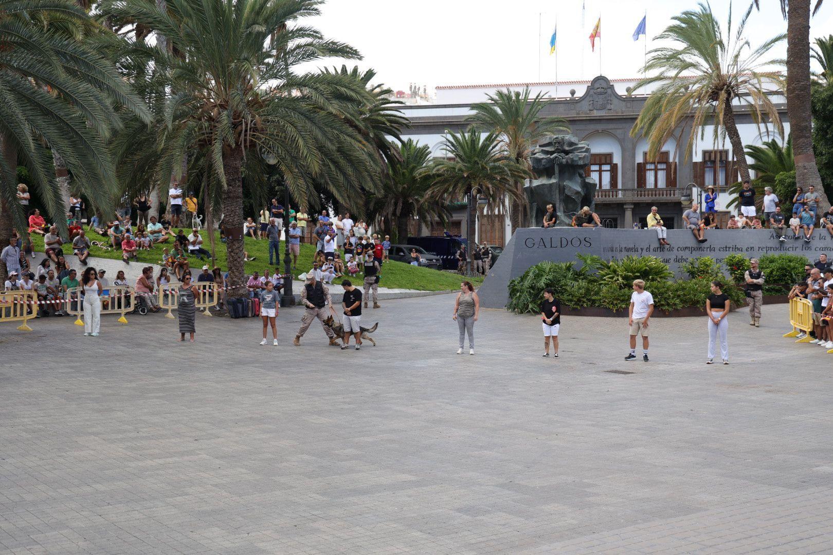 La Fuerzas Armadas exhiben sus recursos materiales y humanos en la plaza de La Feria