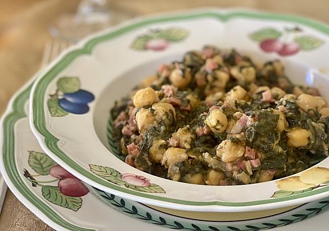 Garbanzos con espinacas