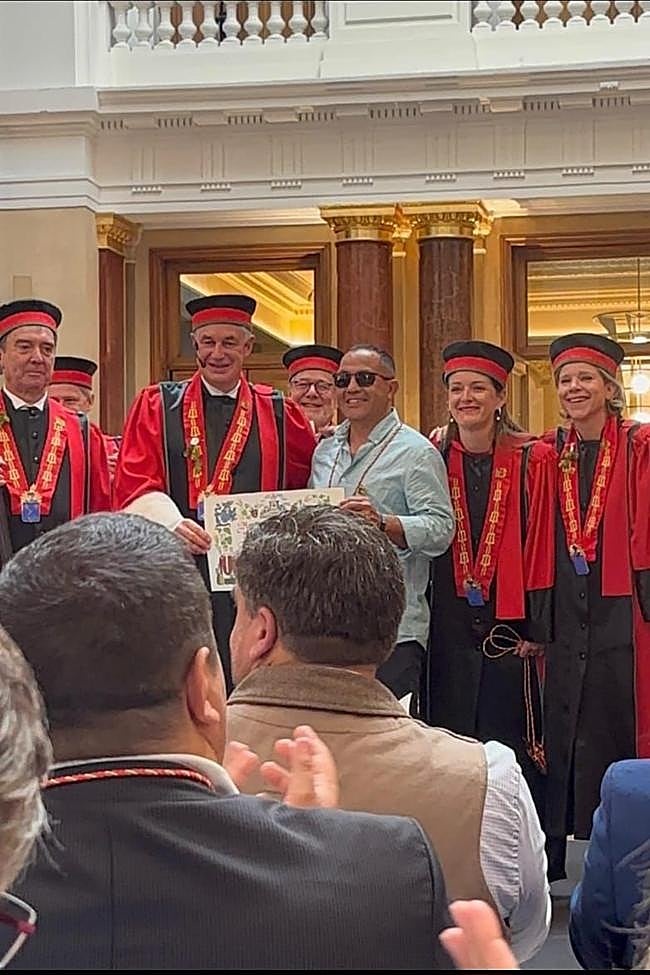 Jair García durante su nombramiento