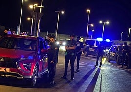 Momento del incidente con el comisario vivido el pasado fin de semana.