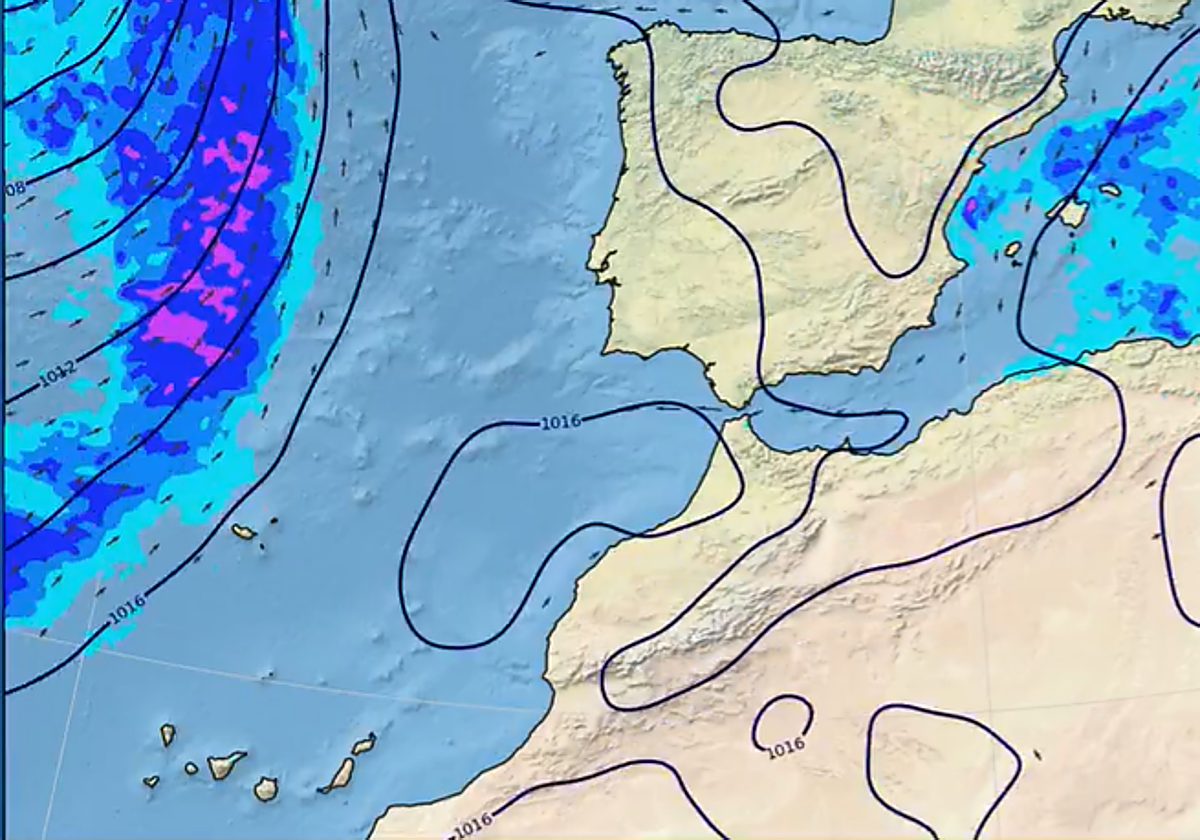 Imagen de la previsión para este miércoles.