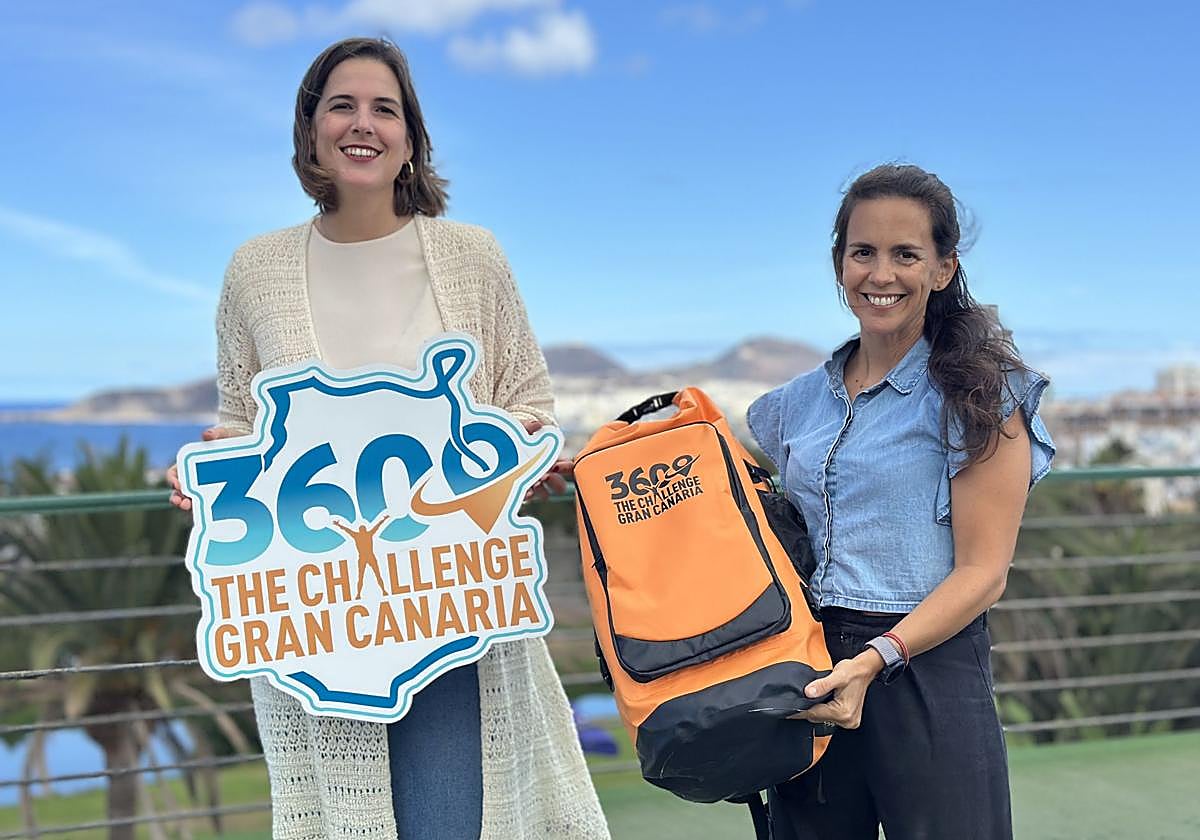 Carla Campoamor (concejala de Deportes del Ayuntamiento de Las Palmas de Gran Canaria) y Wendy Cruz (directora de marketing de Arista Eventos y directora de 360º The Challenge).